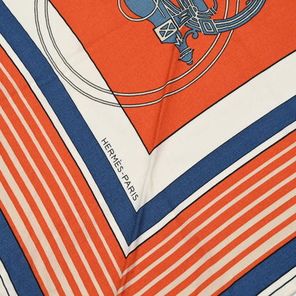 Hermes Cashmere Silk Ex-Libris Giant Triangle Scarf 2 of 5