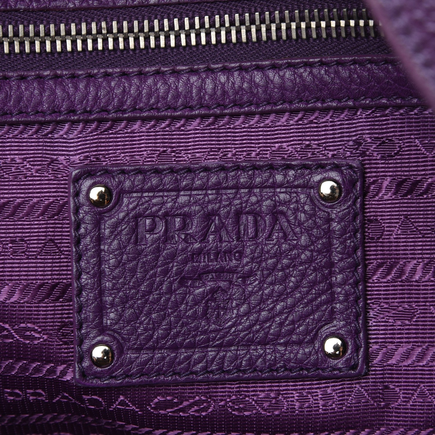 Prada Vitello Daino Shopping Tote Petunia 7 of 9