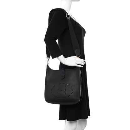 Hermes Taurillon Clemence Evelyne III PM Black 2 of 11