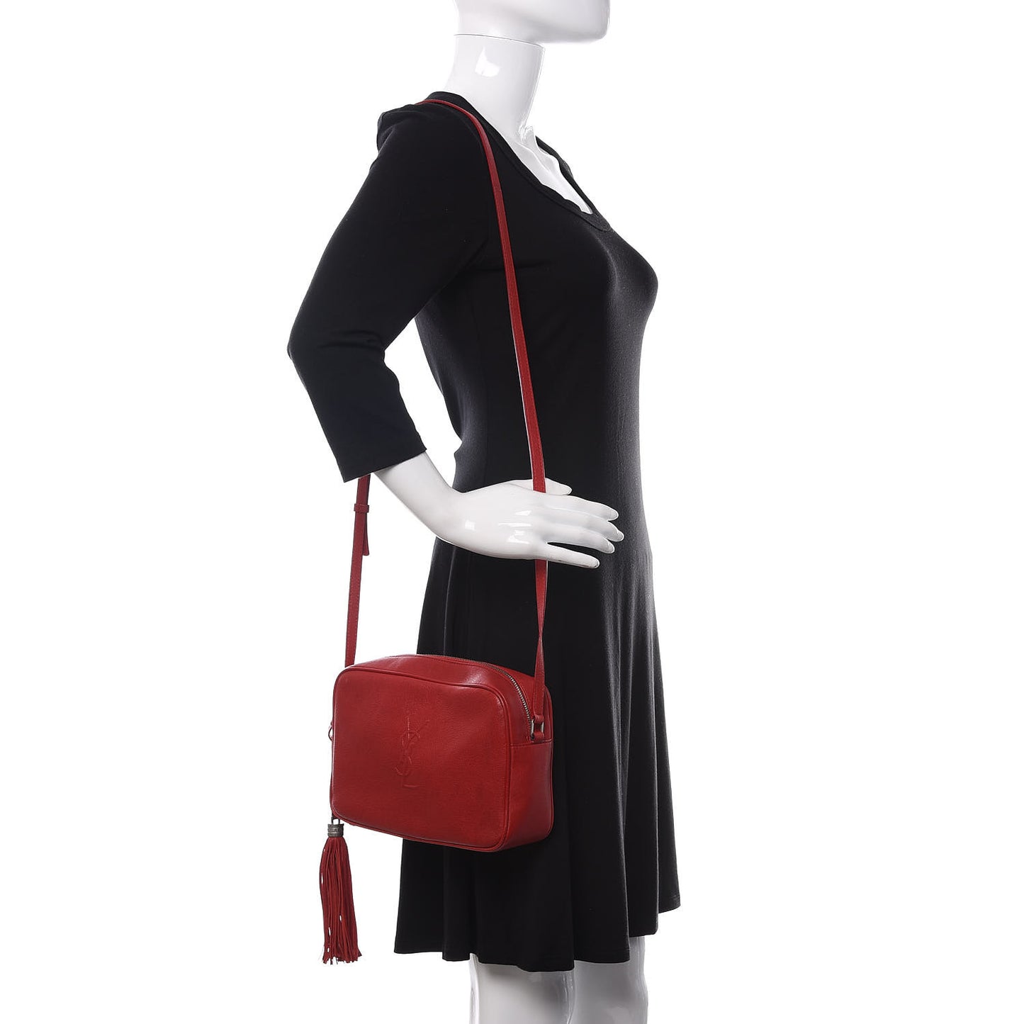 Calfskin Monogram Small Lou Camera Bag Red