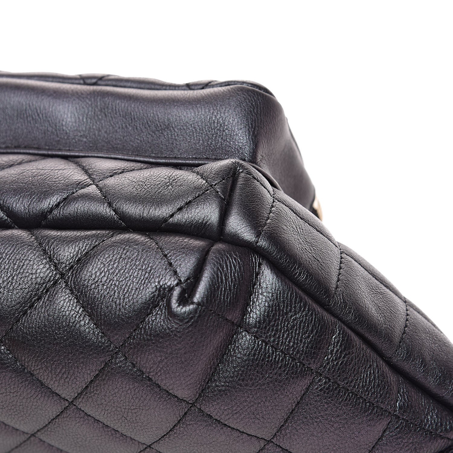 Chanel Iridescent Calfskin Quilted All About Waist Belt Bag Black 9 of 9
