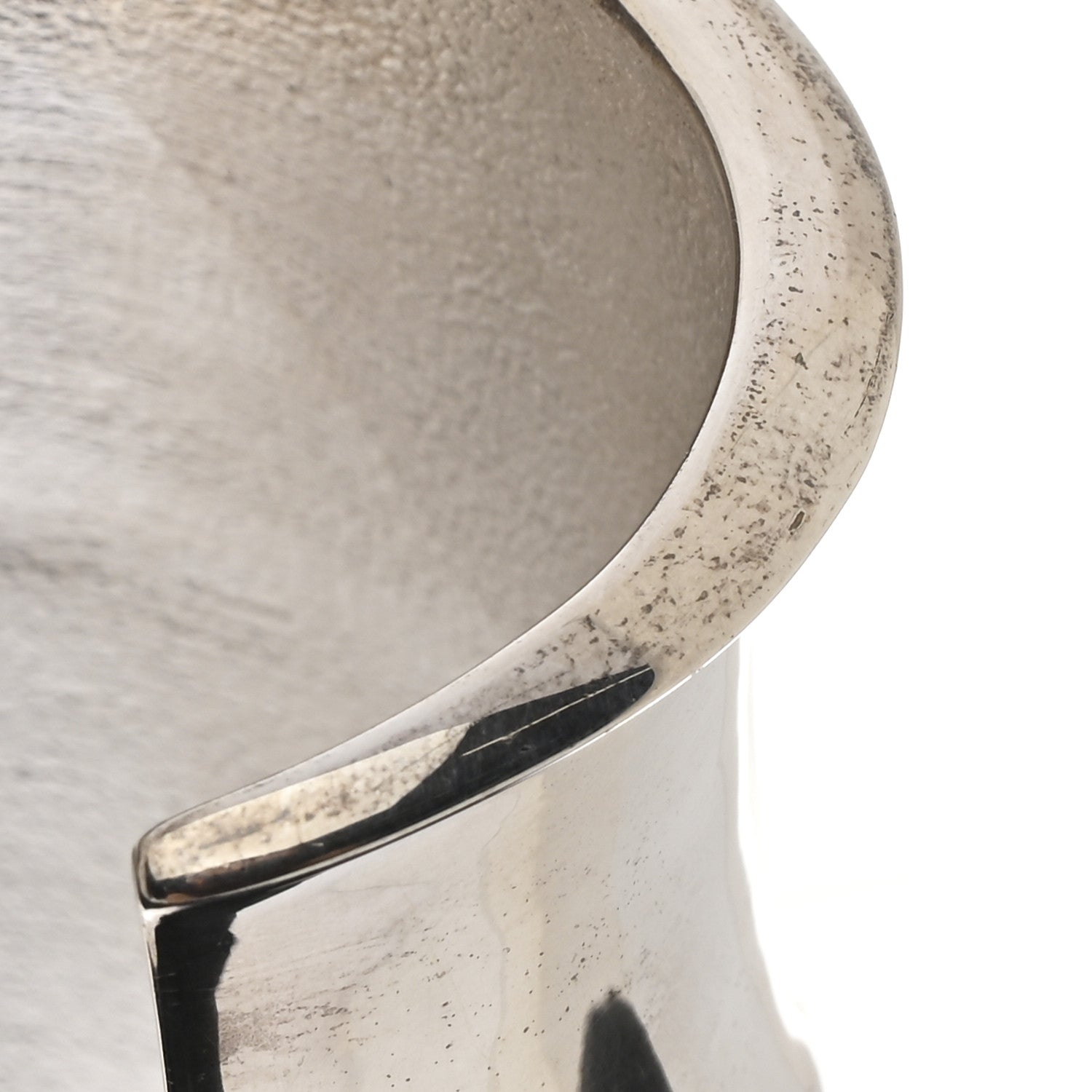 Saint Laurent Brass Organic Oversized Cuff Bracelet S Argent Brilliant 5 of 5