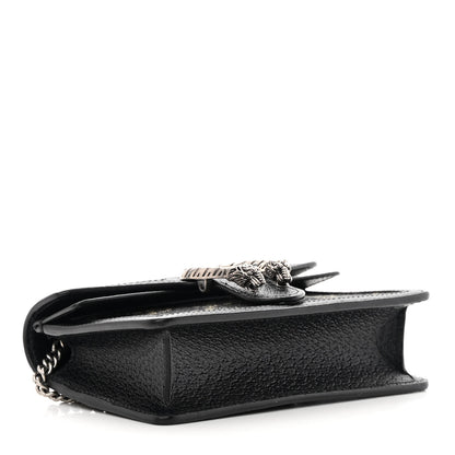 Gucci Jacquard Black Denim GG Monogram Super Mini Dionysus Shoulder Bag Black Ivory 4 of 13