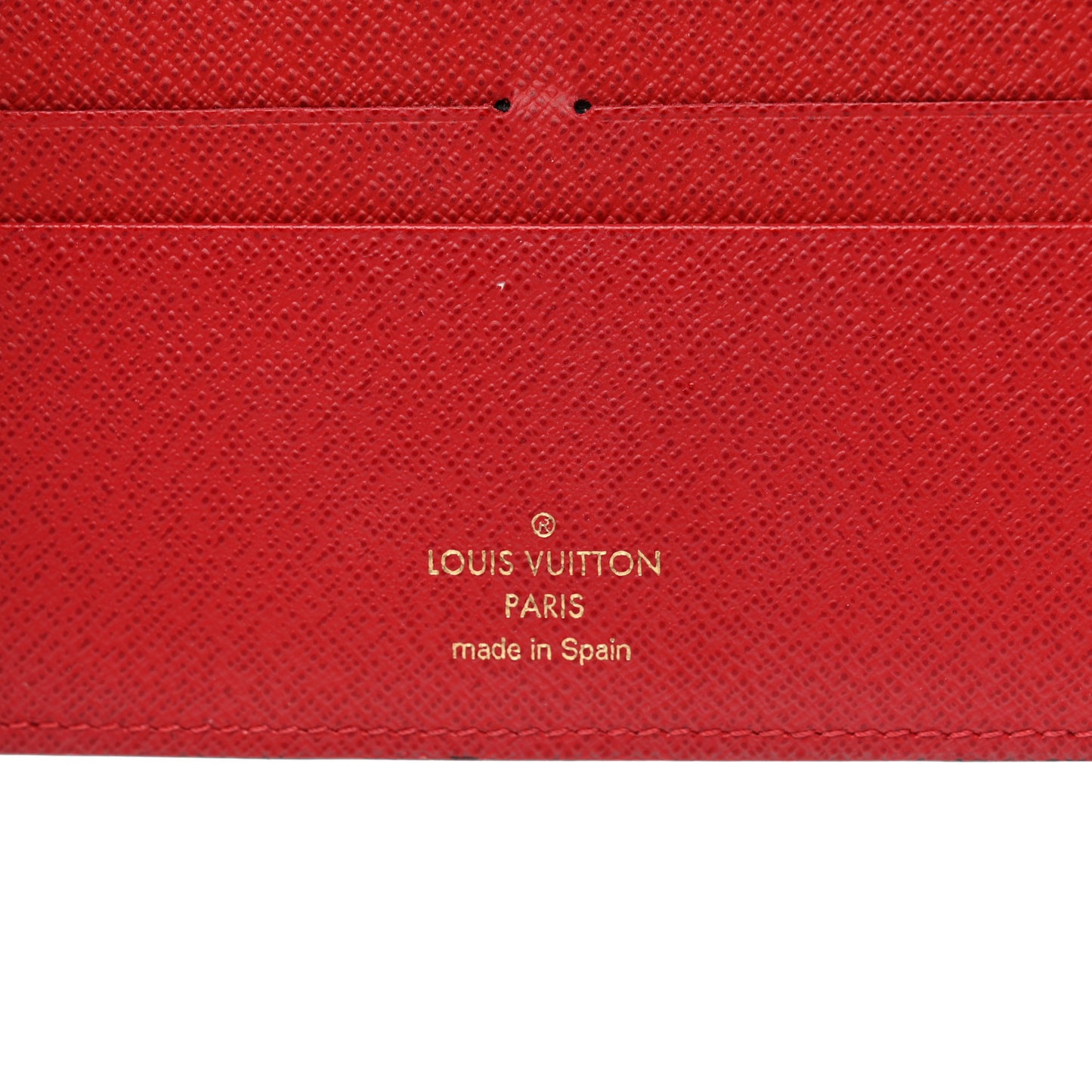 Damier Ebene Insolite Wallet Rouge