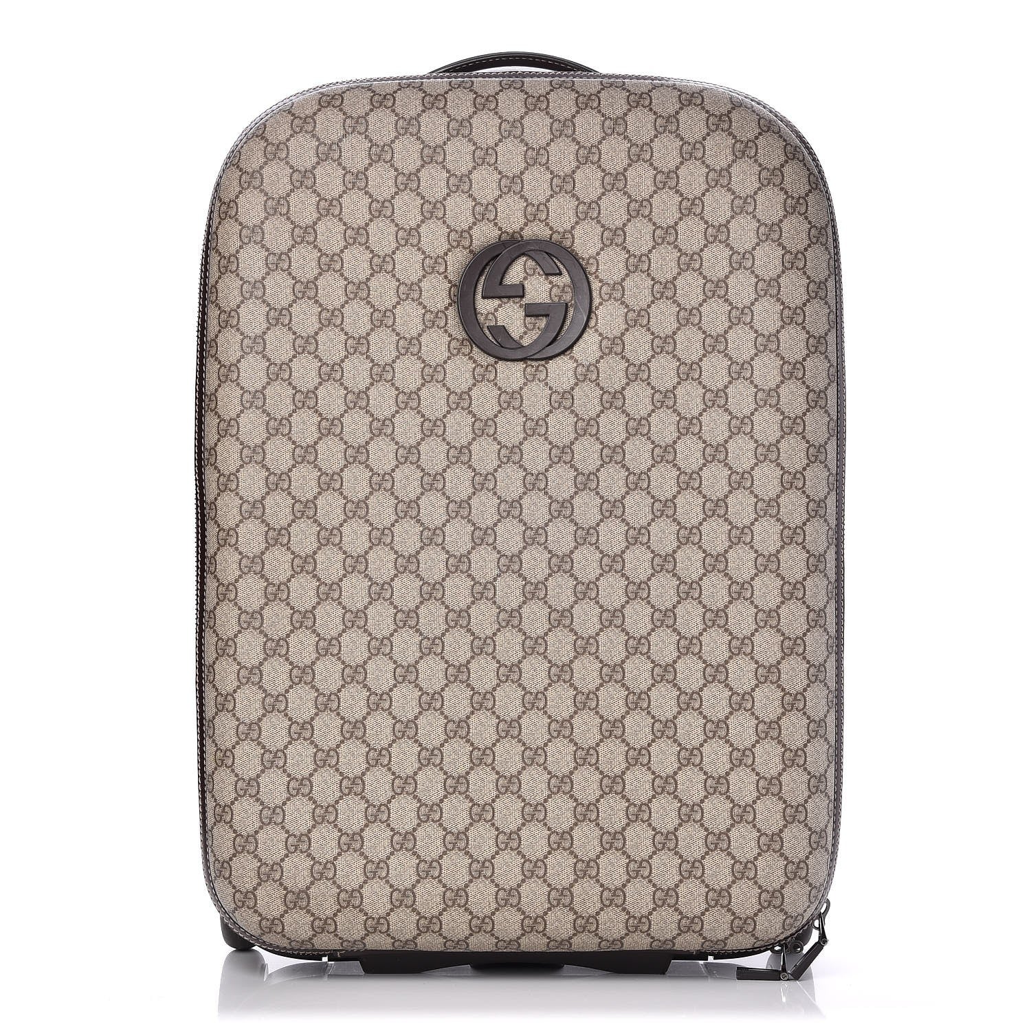 Gucci GG Plus Monogram Small Interlocking G Trolley Brown 1 of 13