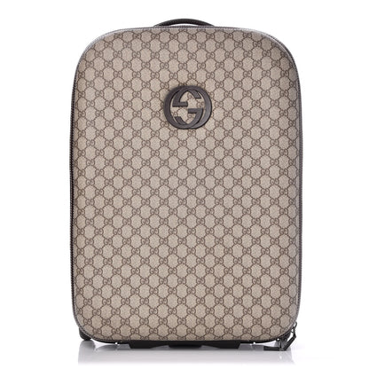 Gucci GG Plus Monogram Small Interlocking G Trolley Brown 1 of 13