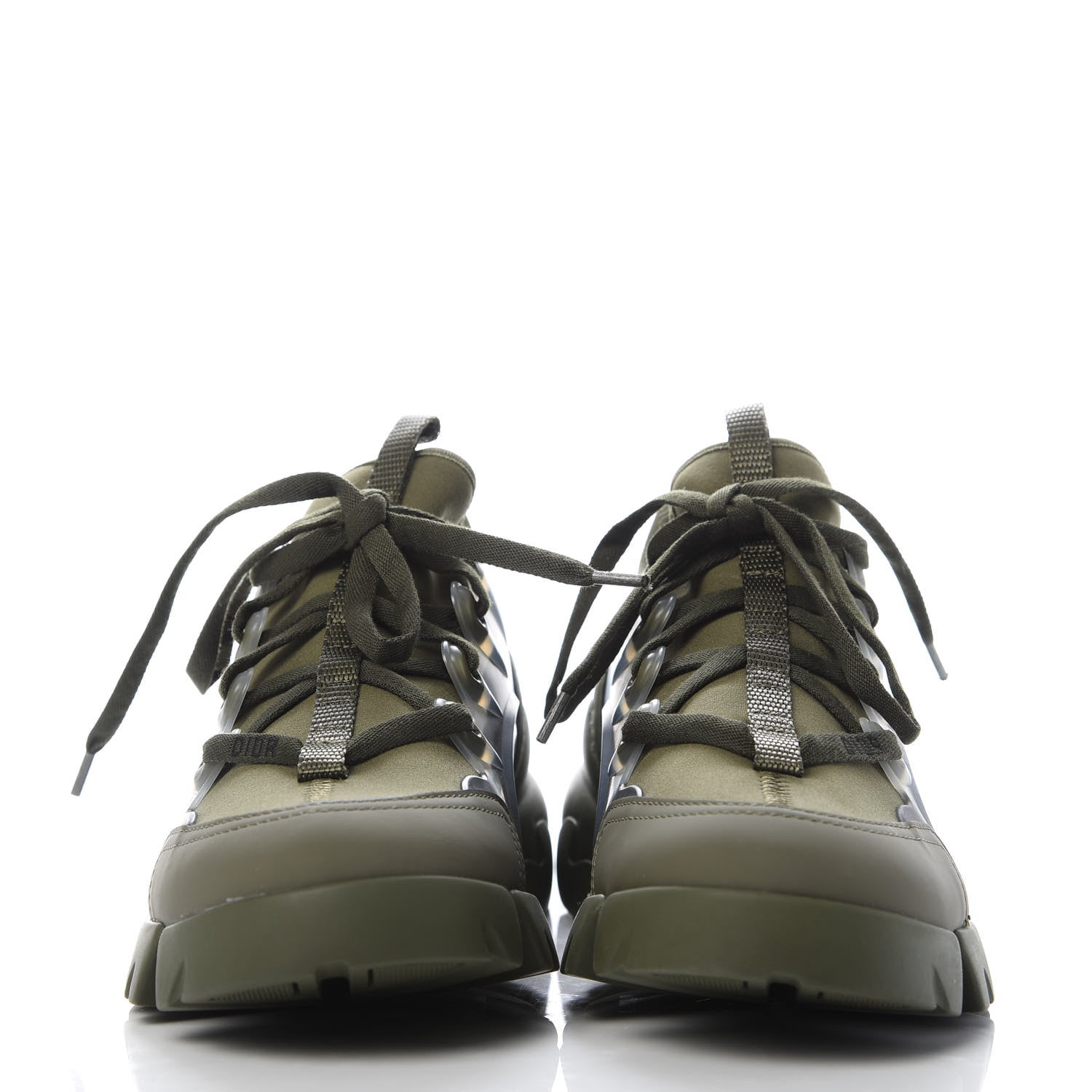 Christian Dior Neoprene Rubber Womens D-Connect Sneakers 35 Kaki 2 of 9