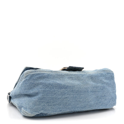 Fendi Denim Toad Mama Baguette Blue 4 of 9