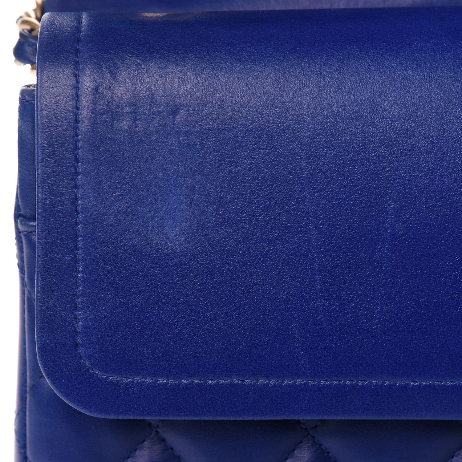 Chanel Lambskin Quilted Jumbo Double Flap Blue 15 of 22