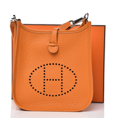 Hermes Taurillon Clemence Evelyne TPM Abricot 8 of 9