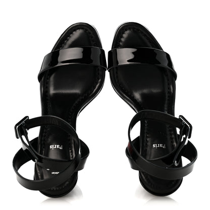 Christian Louboutin Patent Movida Sabina 130 Sandals 37 Black 2 of 9