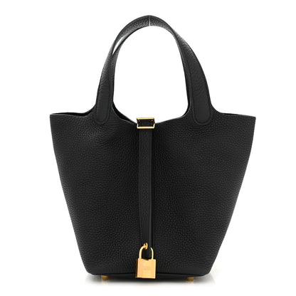 Hermes Taurillon Clemence Picotin Lock 18 PM Black 1 of 11