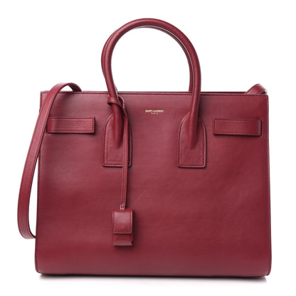 Saint Laurent Calfskin Small Sac De Jour Oxblood 1 of 9