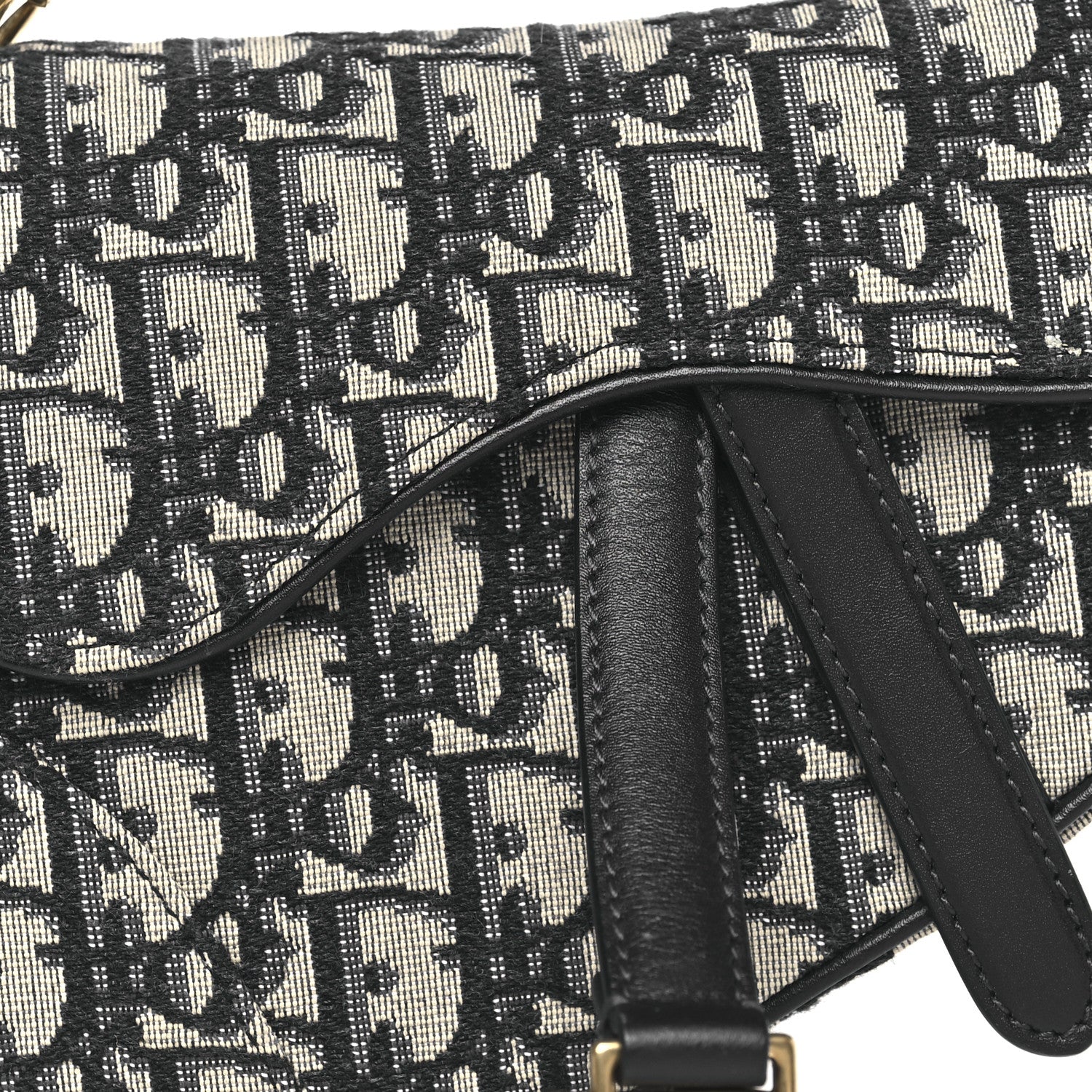 Christian Dior Oblique Mini Saddle Bag Blue 8 of 12