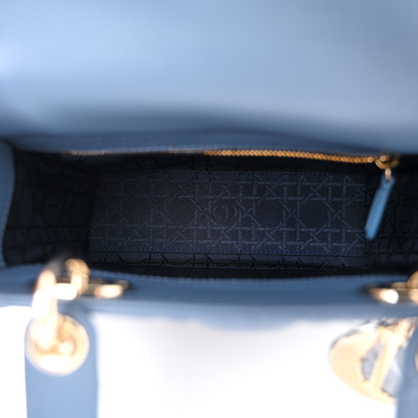 Lambskin Cannage Small My ABCDior Lady Dior Denim Blue