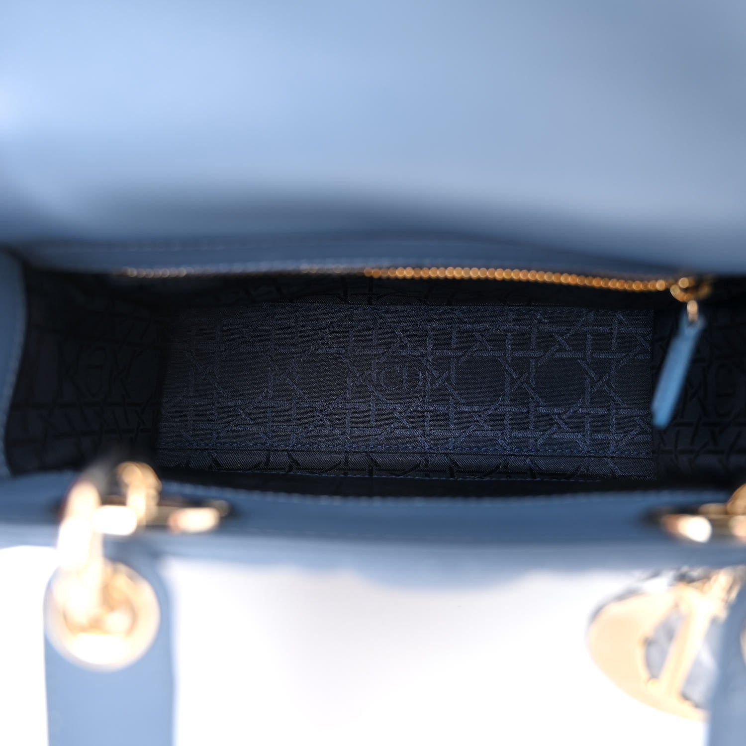 Christian Dior Lambskin Cannage Small My ABCDior Lady Dior Denim Blue 5 of 11
