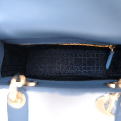 Christian Dior Lambskin Cannage Small My ABCDior Lady Dior Denim Blue 5 of 11