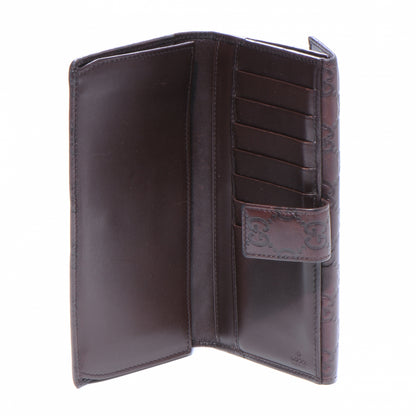 Gucci Guccissima Margaux Calfskin Metal Bar Continental Flap Wallet Chocolate 4 of 6