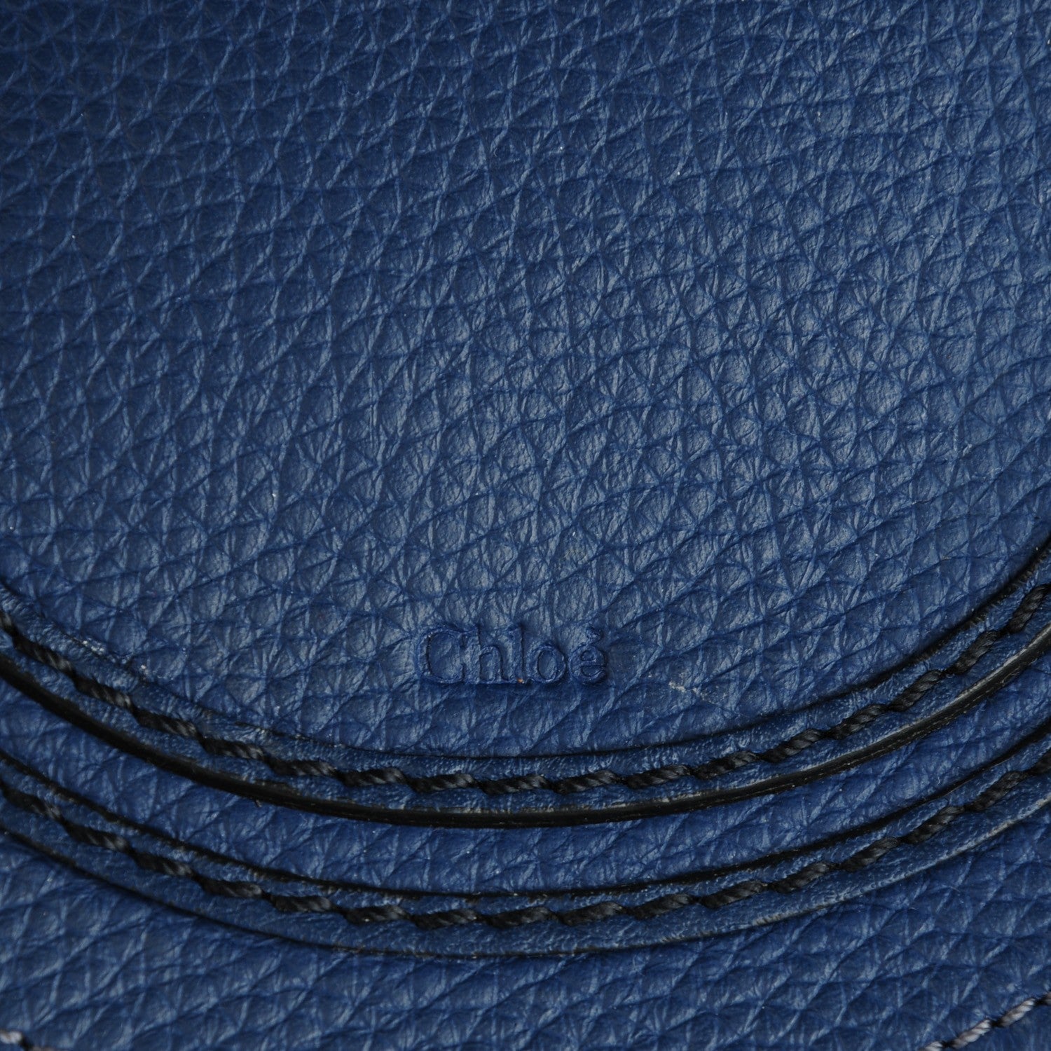Chloe Calfskin Mini Marcie Round Crossbody Bag Royal Navy 6 of 10