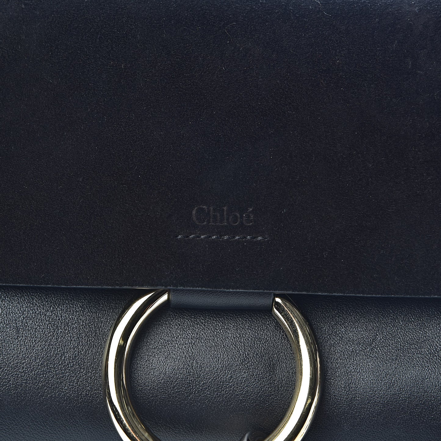 Suede Calfskin Small Faye Shoulder Bag Black