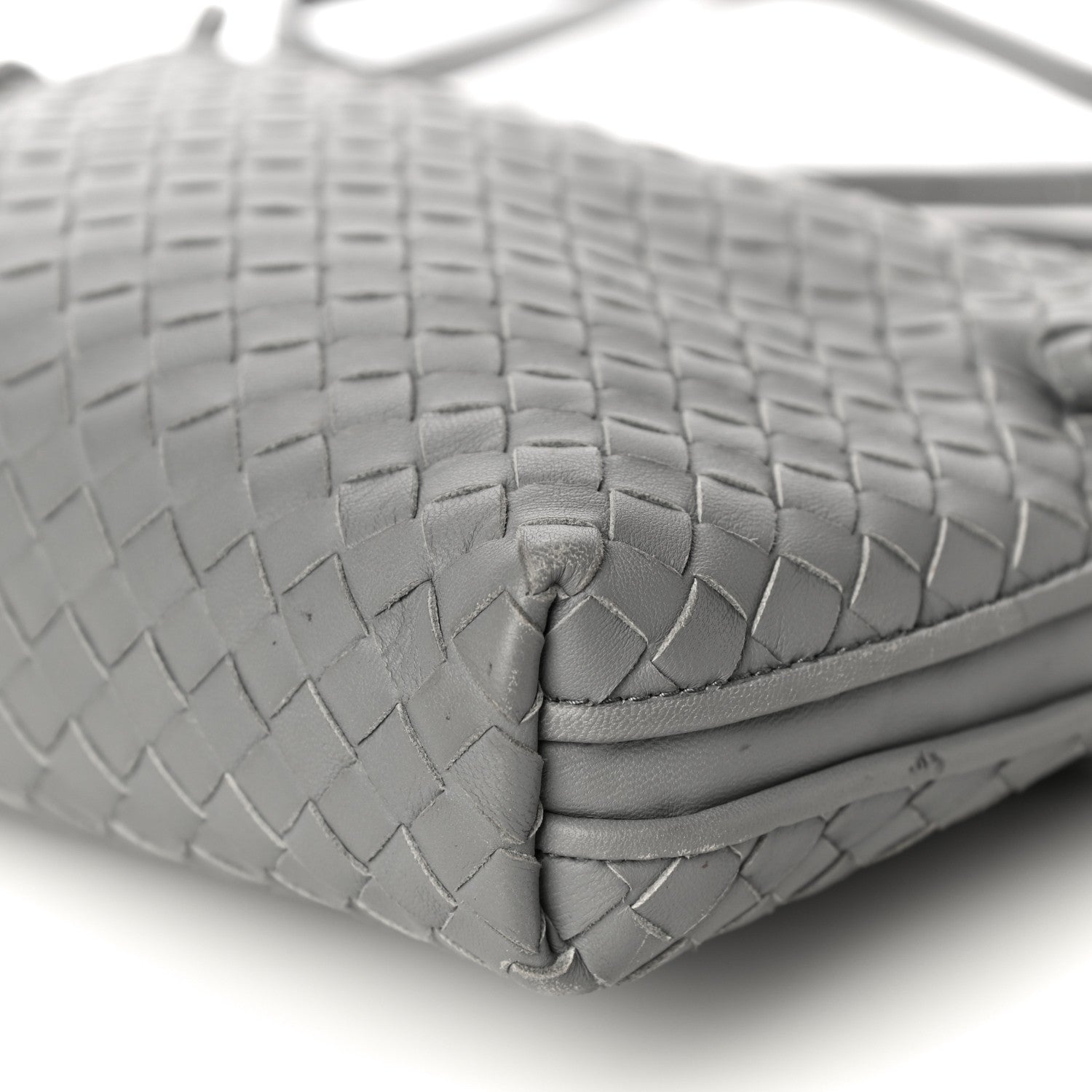 Bottega Veneta Nappa Intrecciato Nodini Crossbody Messenger Light Grey 10 of 13