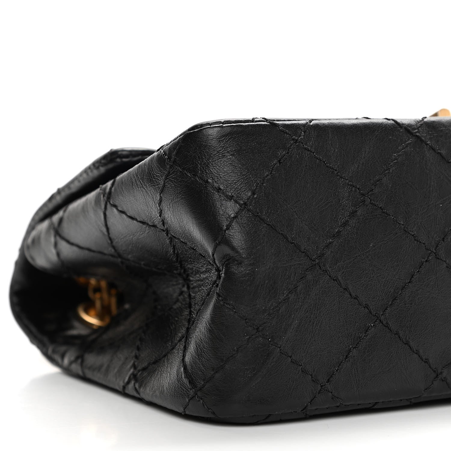 Chanel Aged Calfskin Quilted 2.55 Reissue Mini Flap Black 9 of 11