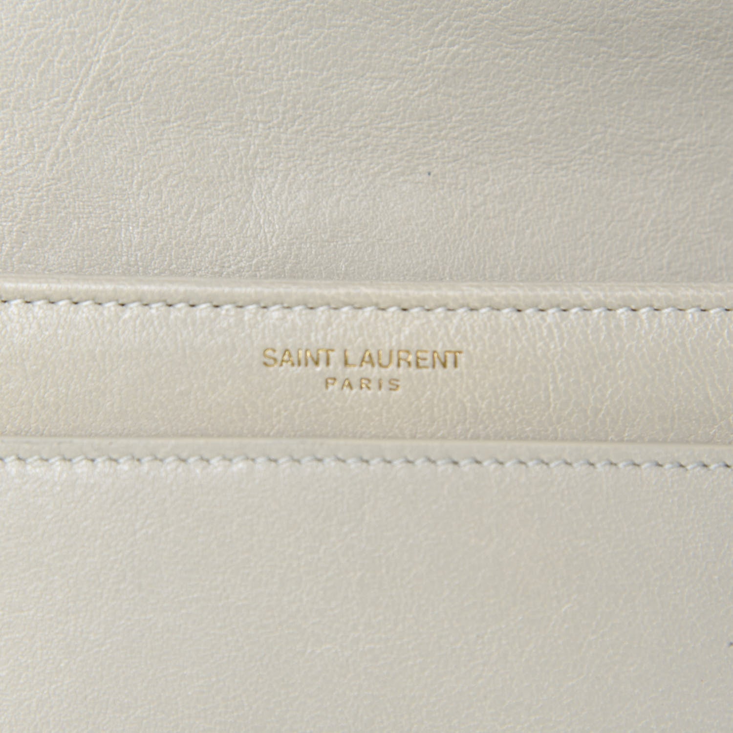 Saint Laurent Lambskin Matelasse Amalia Chain Shoulder Bag Creama Soft 9 of 10