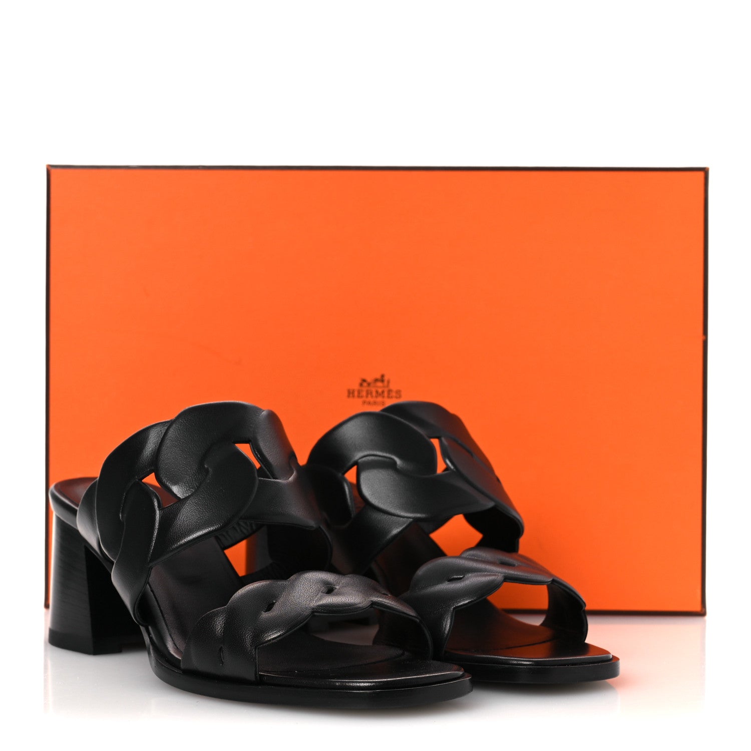 Hermes Nappa Gaby 60 Sandal 37.5 Black 11 of 11