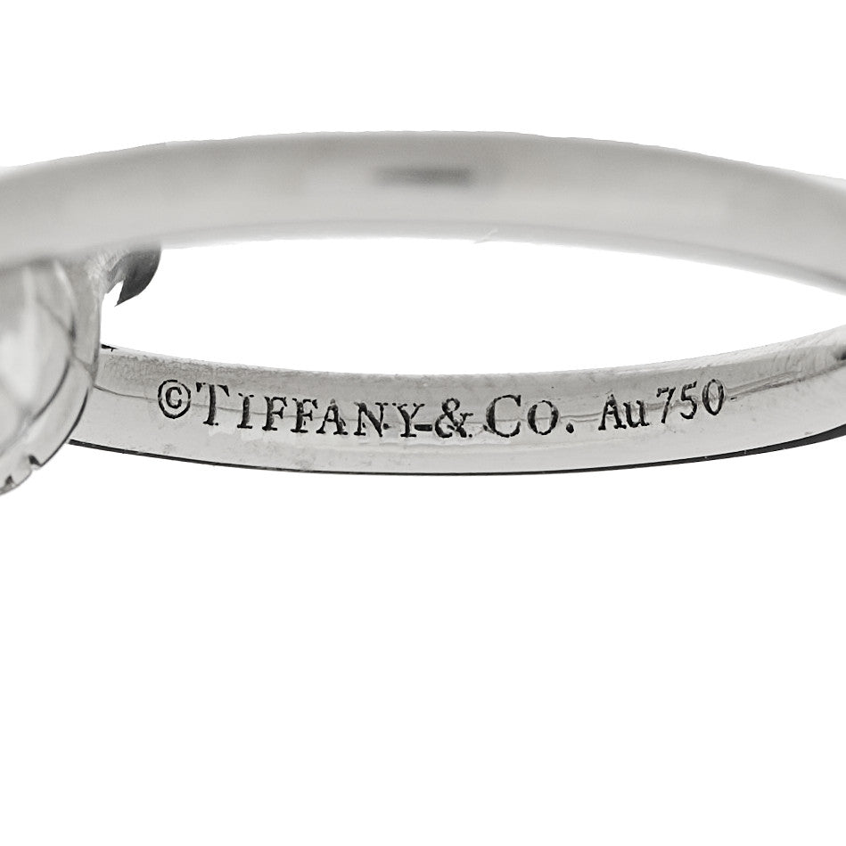 18K White Gold Diamond Small Knot Ring 47 4