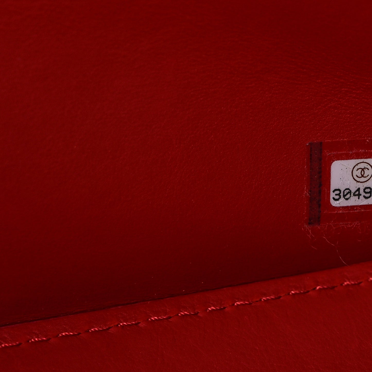 Calfskin Quilted Nailed CC Flap Bag Red