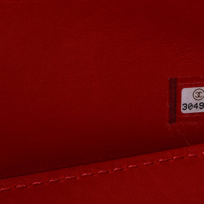 Chanel Calfskin Quilted Nailed CC Flap Bag Red 6 of 10