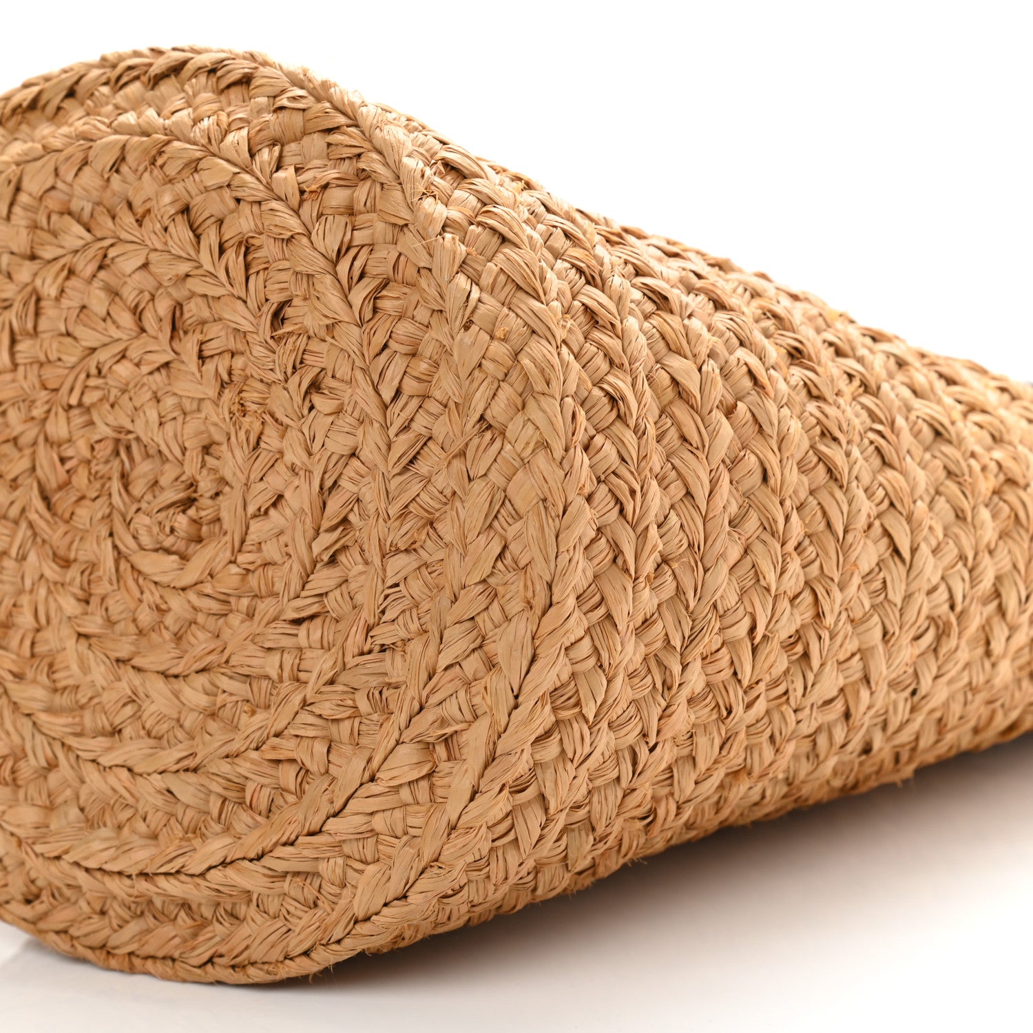Saint Laurent Raffia Calfskin Small Panier Tote Naturale Nut 10 of 11