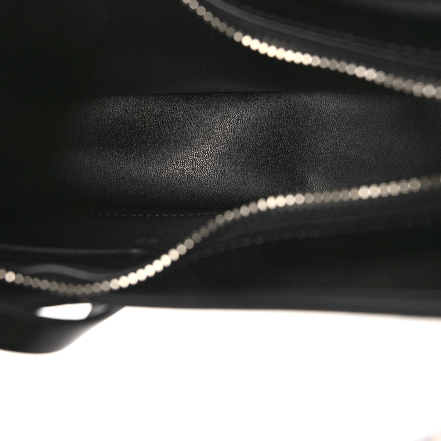 Box Calfskin Small Zipped Cut Out Shoulder Bag Black