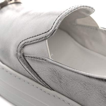 Miu Miu Mordore Crystal Embellished Womens Slip On Trainers 36 Cromo 13 of 14