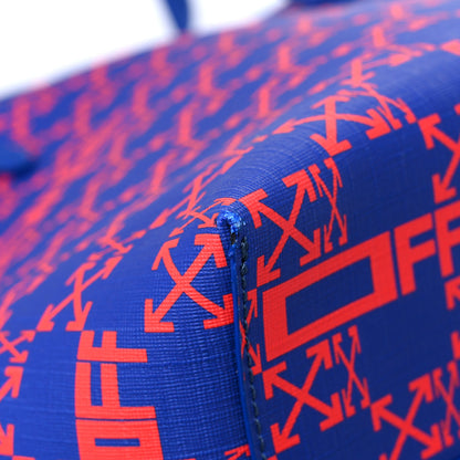 Off-White Coated Canvas Arrow Print Day Off Tote Bag Cobalt Blue 12 of 15