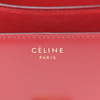 Celine Box Calfskin Medium Classic Box Flap Bag Red 6 of 12