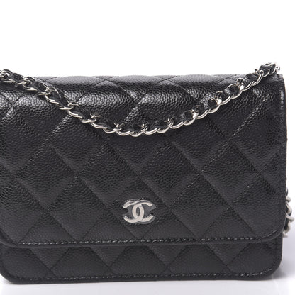Chanel Caviar Quilted Mini Wallet On Chain WOC Black 10 of 11