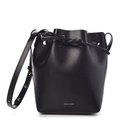 Mansur Gavriel Calfskin Mini Bucket Bag Black Royal 1 of 9