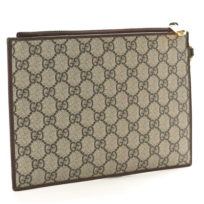 Gucci GG Supreme Monogram Web Ophidia Wristlet Pouch Brown 3 of 8