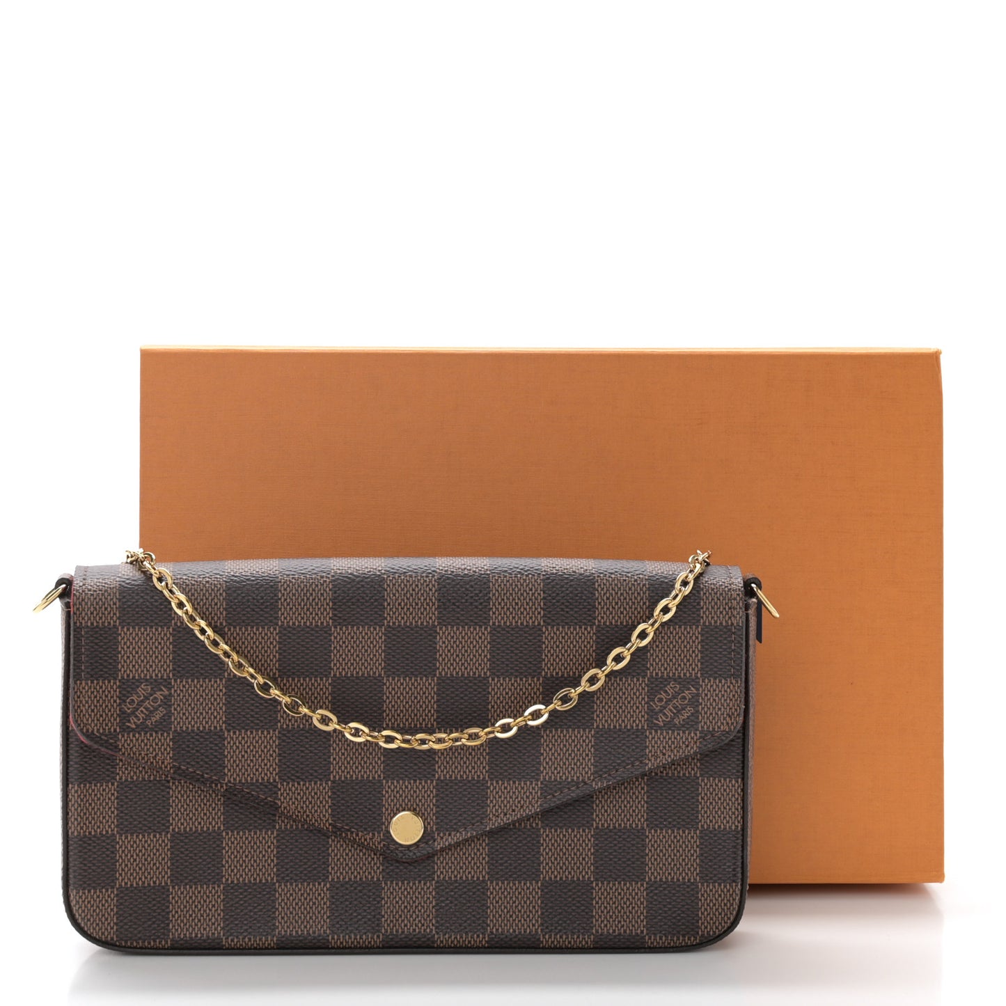 Damier Ebene Pochette Felicie Chain Wallet