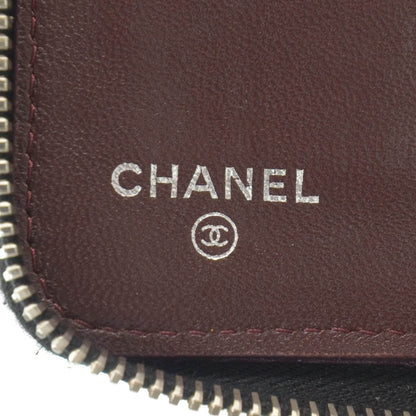 Chanel Lambskin Quilted Zip Around Wallet Black 6 of 9