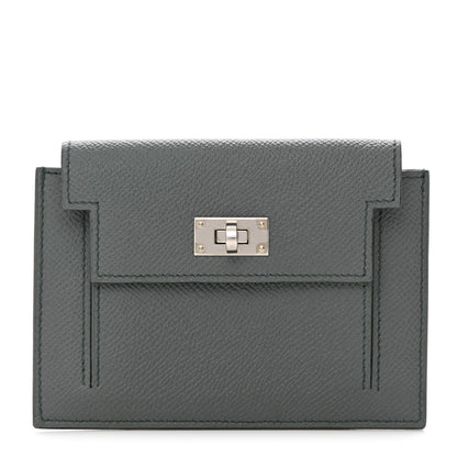 Hermes Epsom Kelly Pocket Compact Wallet Vert Amande 1 of 10
