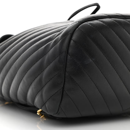 Chanel Calfskin Chevron Quilted Small Urban Spirit Backpack Black 9 of 11