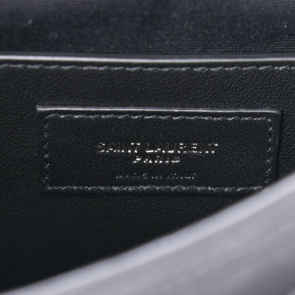Saint Laurent Crinkled Calfskin Matelasse Monogram Baby Niki Chain Satchel Storm 6 of 9