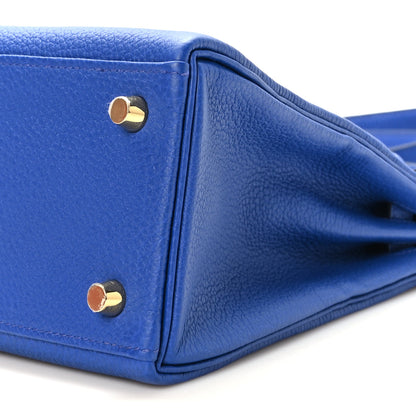 Hermes Togo Kelly Retourne 25 Bleu Royal 9 of 10