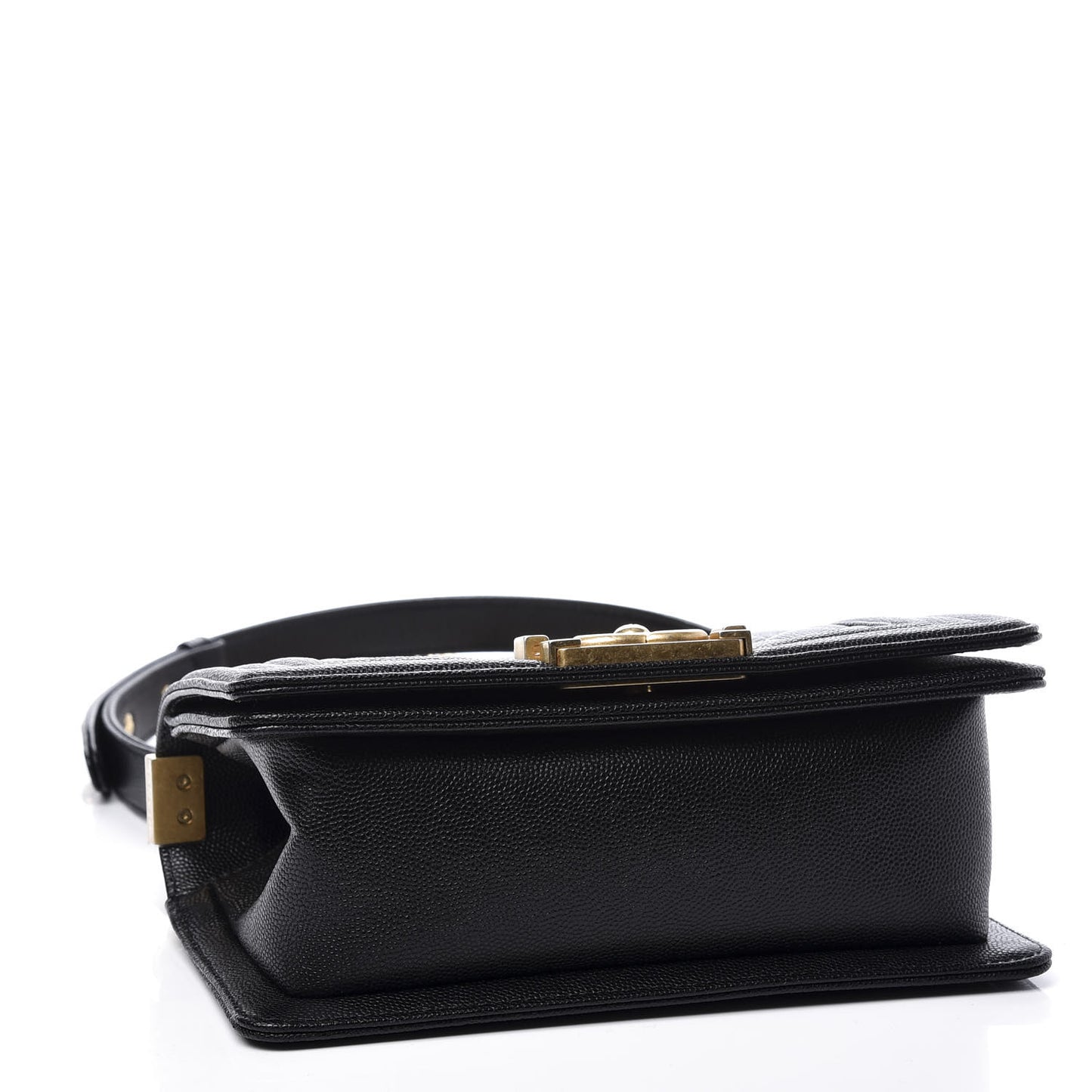 Caviar Quilted Small Boy Flap Black