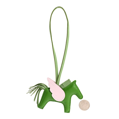 Hermes Milo Lambskin Grigri Rodeo Pegase Horse Bag Charm PM Vert Yucca Vert Criquet Mauve Pale 2 of 5