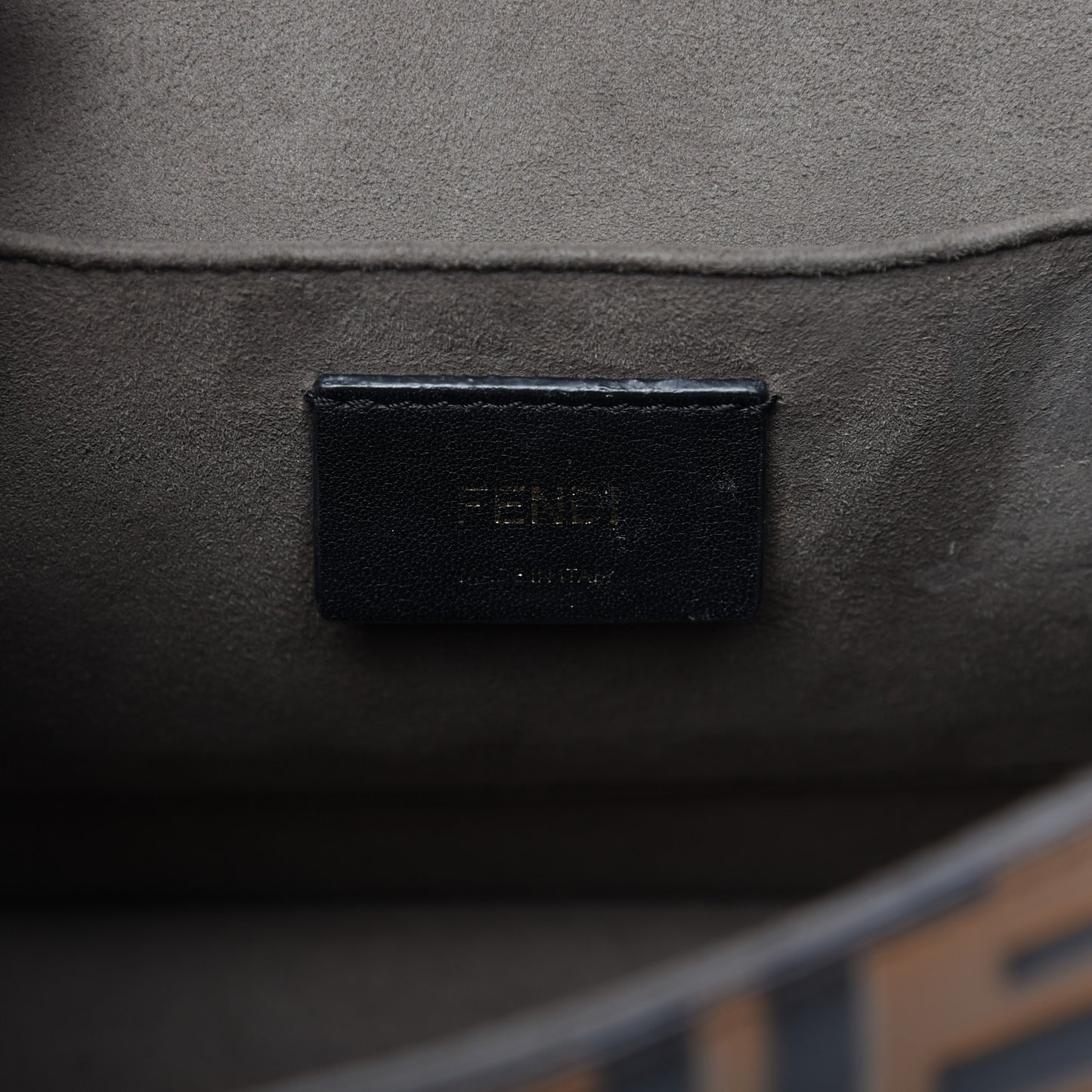 Vitello Century F is Fendi FF Embossed Kan I Shoulder Bag Orzo Tobacco