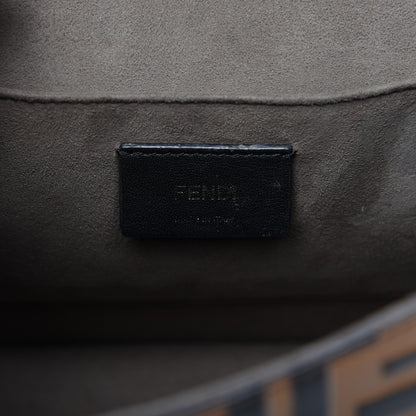 Fendi Vitello Century F is Fendi FF Embossed Kan I Shoulder Bag Orzo Tobacco 8 of 11