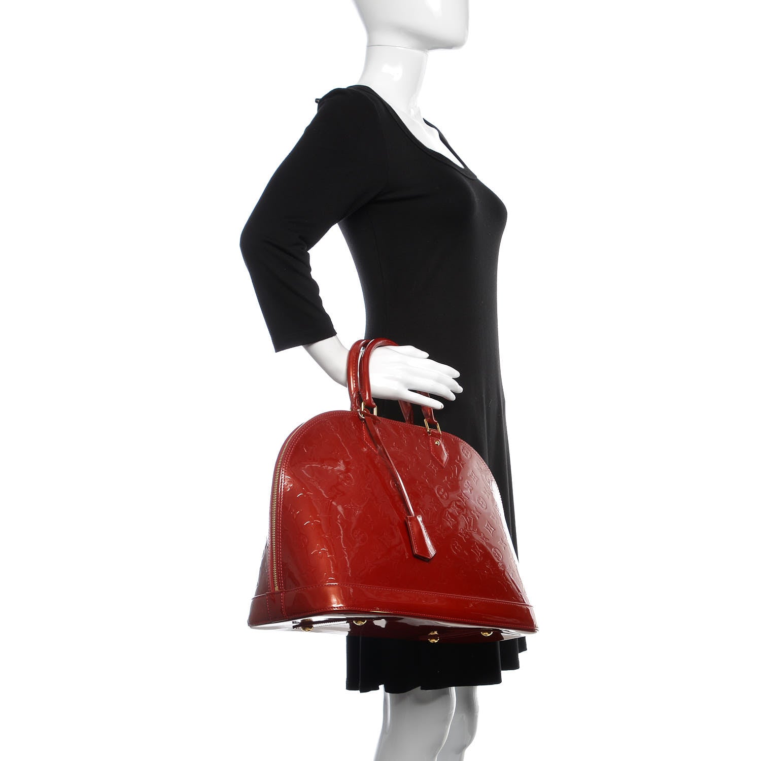 Louis Vuitton Vernis Alma MM Pomme D'Amour 2 of 9